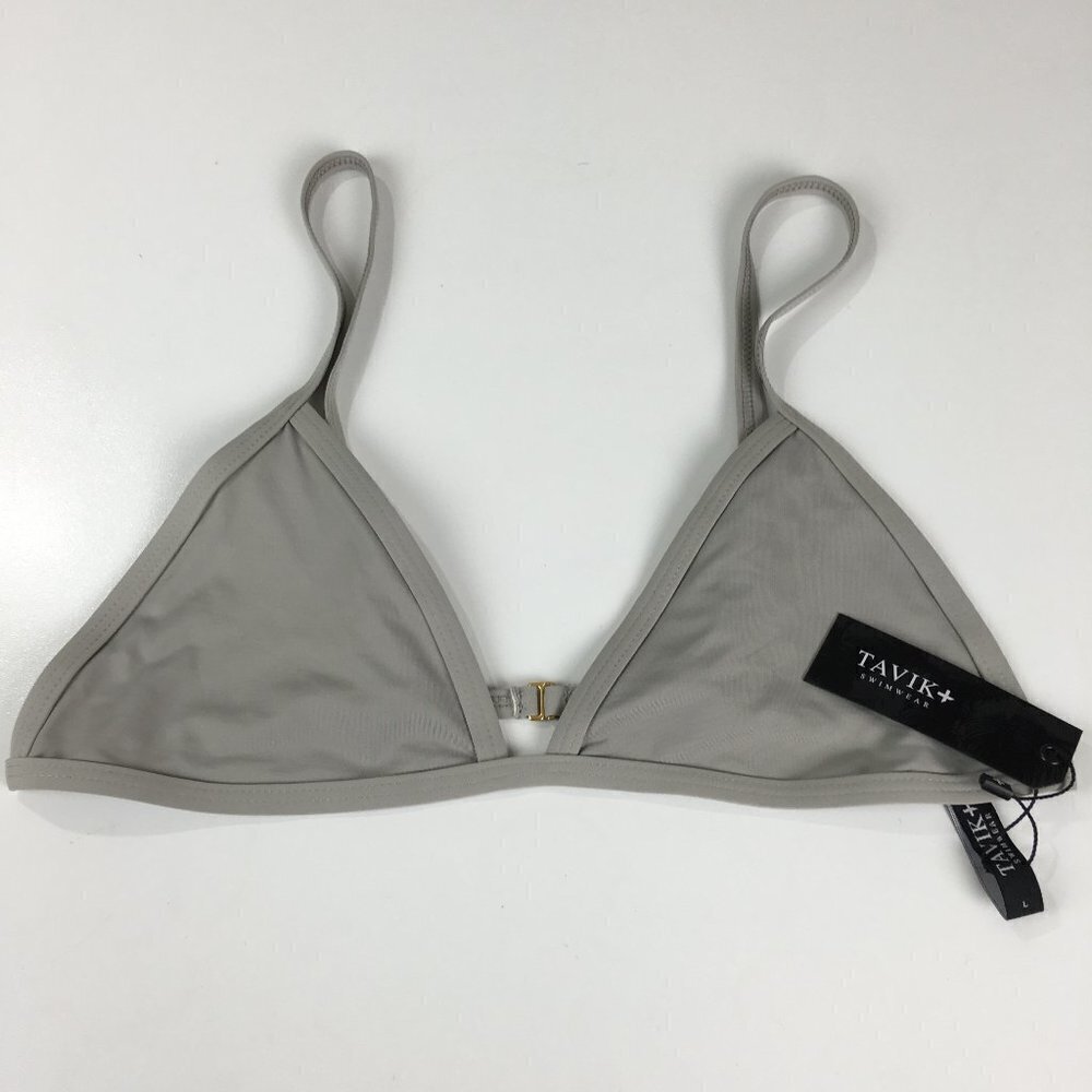 Travik Swimwear Bikini Top Adj Strap Gray